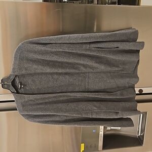 💕TALBOTS💕 Open Front Short Cardigan Cotton Blend ~ Gray Medium Petite